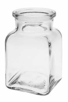 Korkenglas 150 ml quadratisch  Lieferung ohne Kork, bei Bedarf bitte separat bestellen!